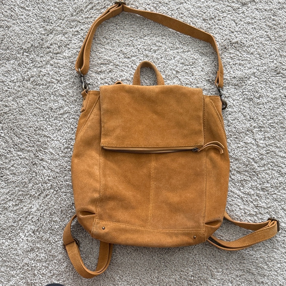 Free People Tan Suede Bag